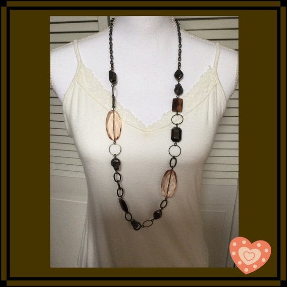 None Jewelry - 😍 NY&Co Long Brown Necklace🌺